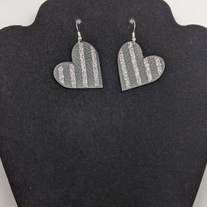 Handmade faux leather earrings